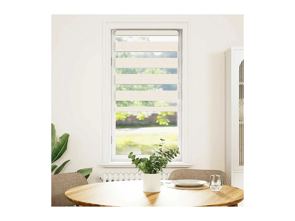 Store zèbre beige marbré largeur du tissu 60,9 cm polyester