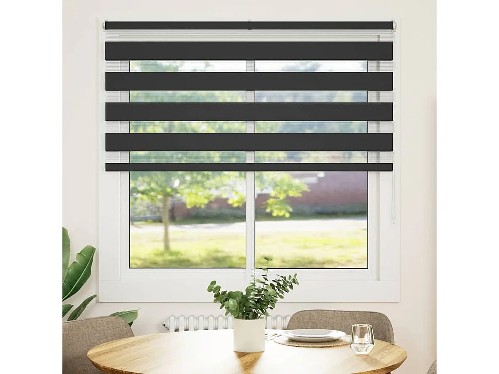 Store zèbre noir 140x100 cm largeur du tissu 135,9 cm polyester