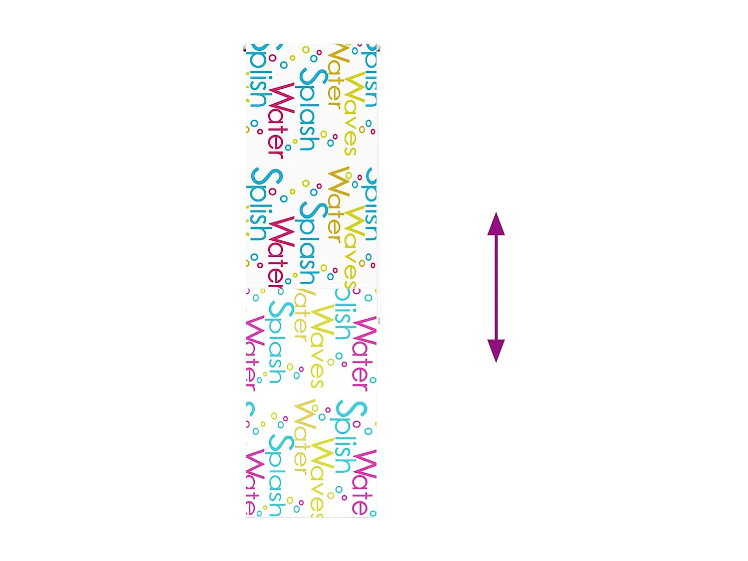 Estor enrollable para ducha tela 70x240 cm ancho 66 cm