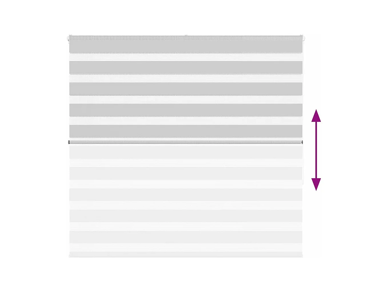 Store zèbre gris clair largeur du tissu 160,9 cm polyester