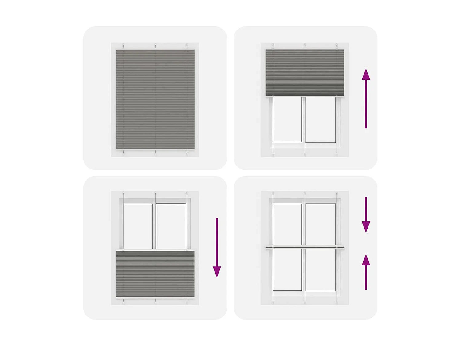 Store plissé anthracite 110x100 cm largeur du tissu 109,4 cm