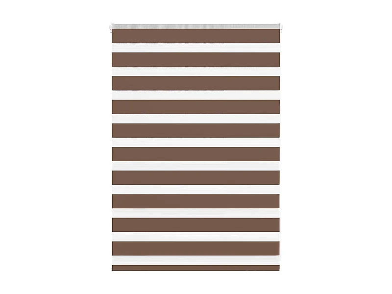 Store zèbre marron 105x100cm largeur du tissu 100,9cm polyester