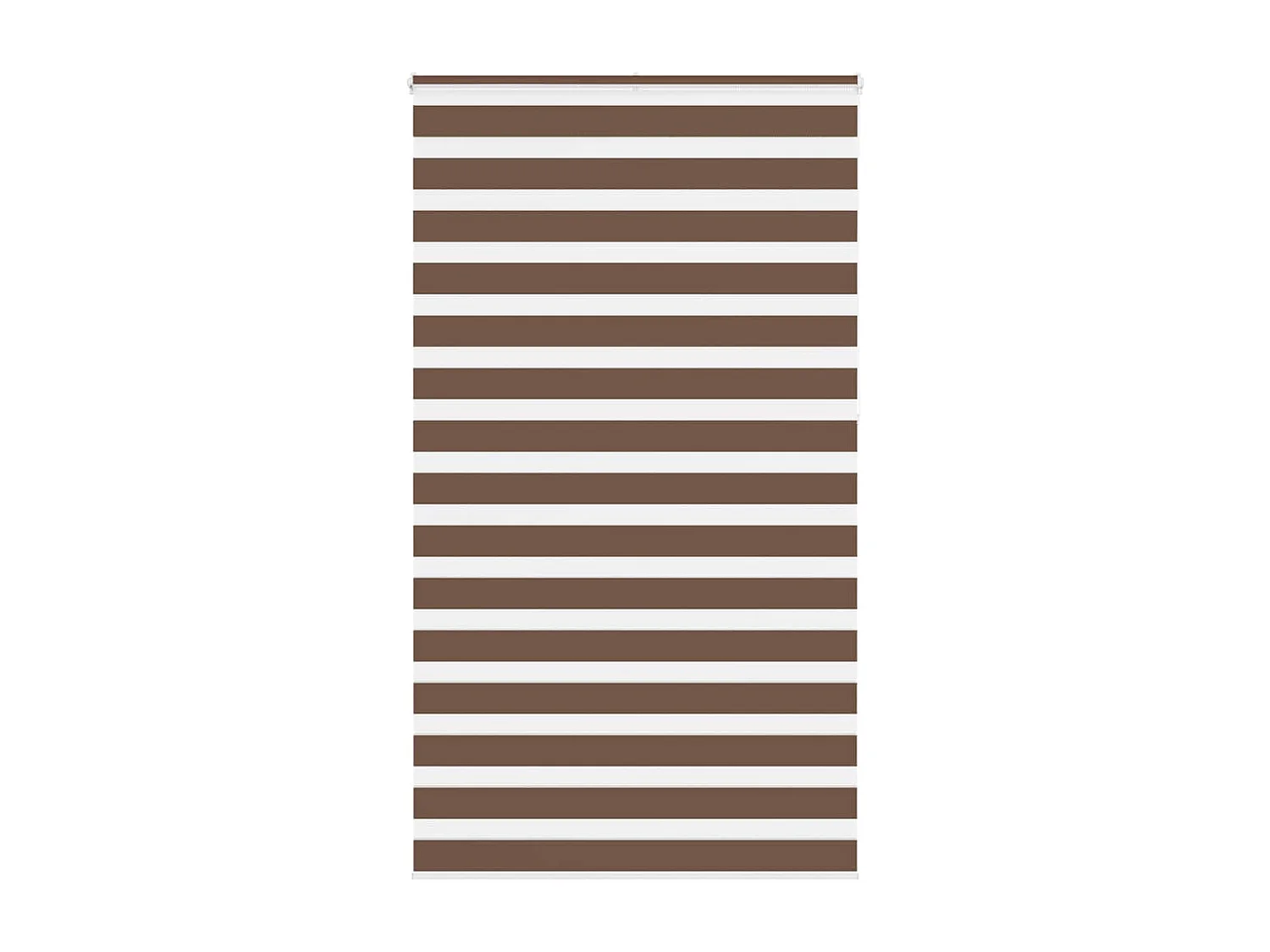 Estor cebra marrón 130x230 cm tejido ancho 125,9 cm poliéster