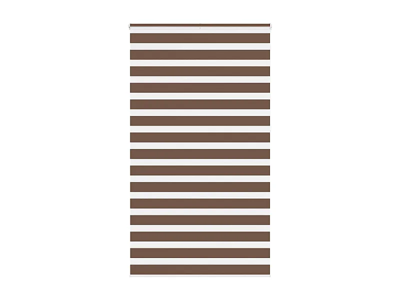 Estor cebra marrón 130x230 cm tejido ancho 125,9 cm poliéster