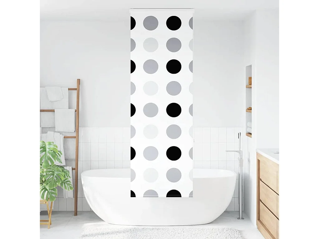 Store enrouleur de douche avec cassette largeur du tissu 76 cm