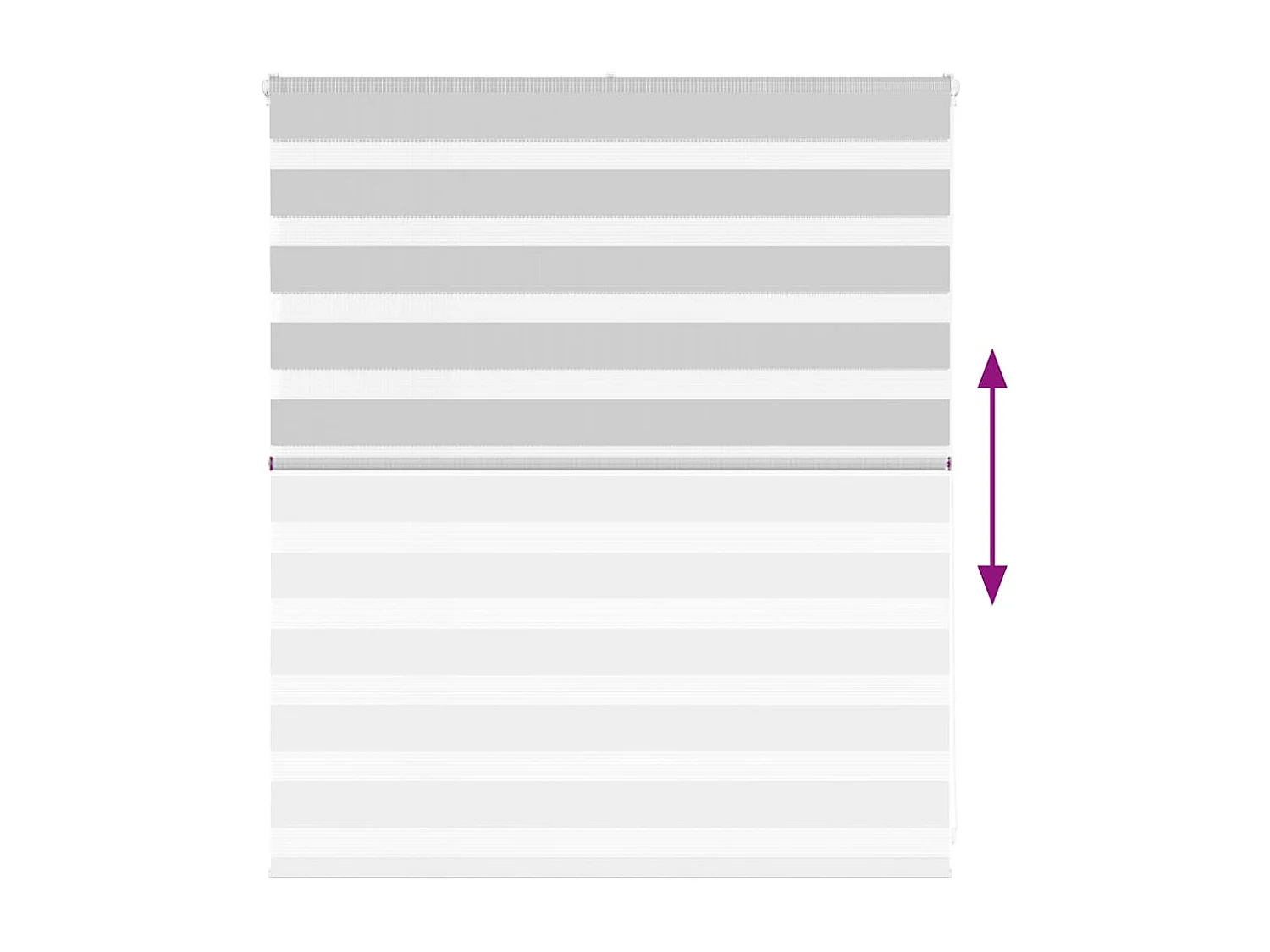 Store zèbre gris clair largeur du tissu 130,9 cm polyester