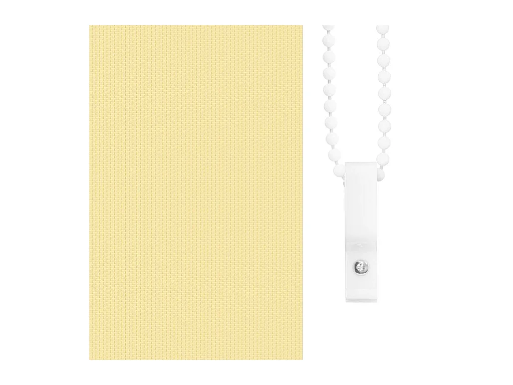Store enrouleur occultant jaune largeur du tissu 161,6 cm