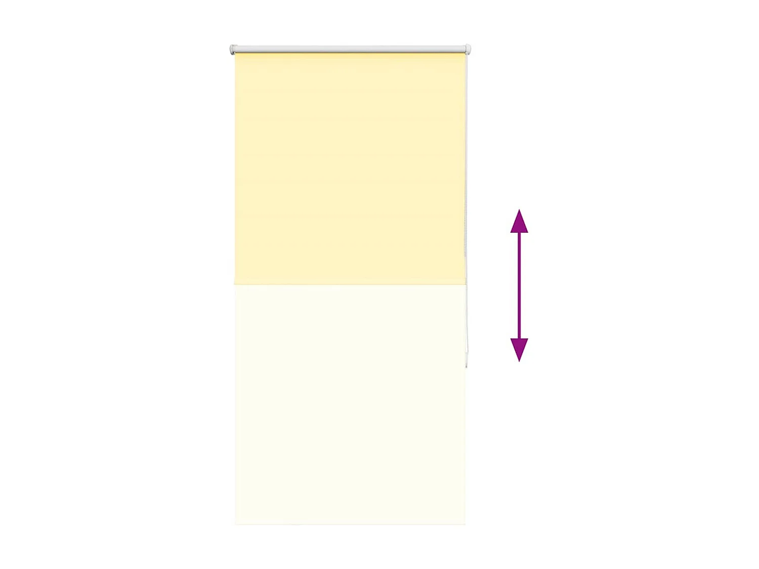 Estor Enrollable Opaco Amarillo 85x130 cm Tela Ancho 80,7 cm
