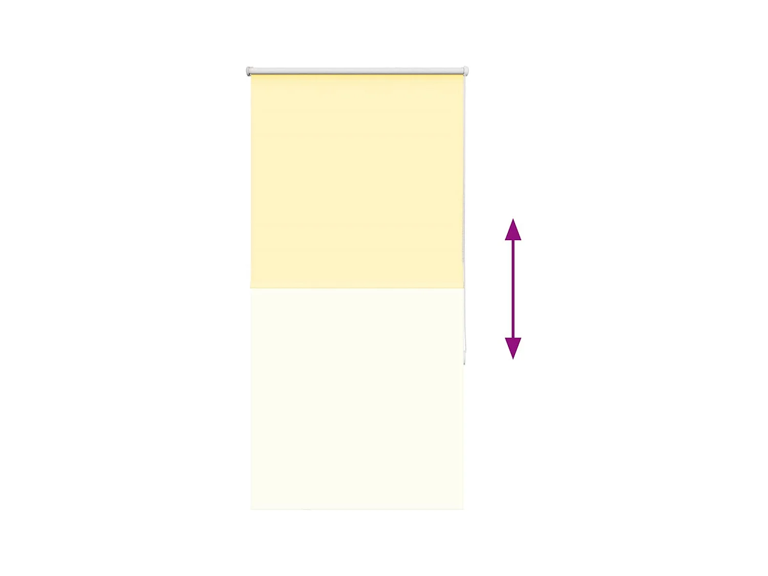 Store enrouleur occultant jaune largeur du tissu 80,7 cm