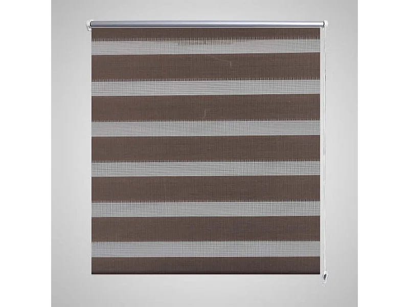 Estore de rolo 100 x 175 cm, linhas de zebra / Café