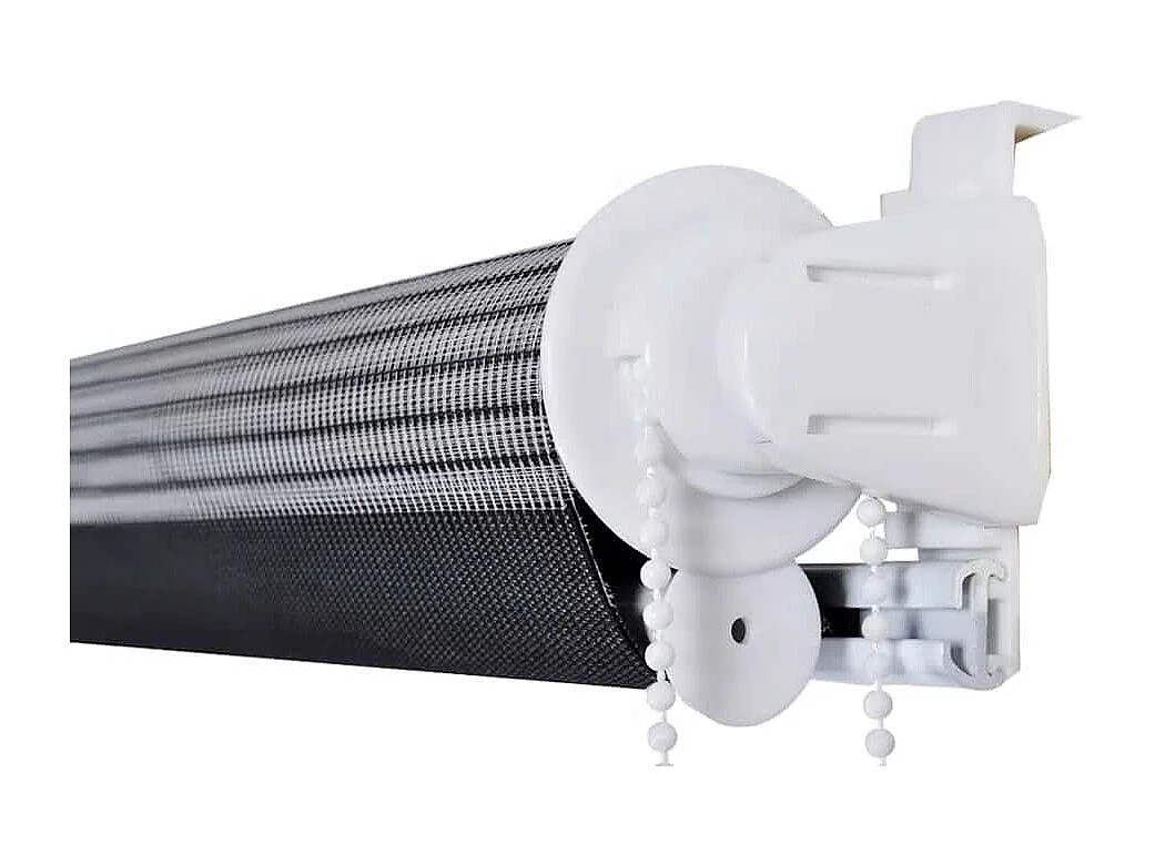 Estore de rolo 100 x 175 cm, linhas de zebra / Café