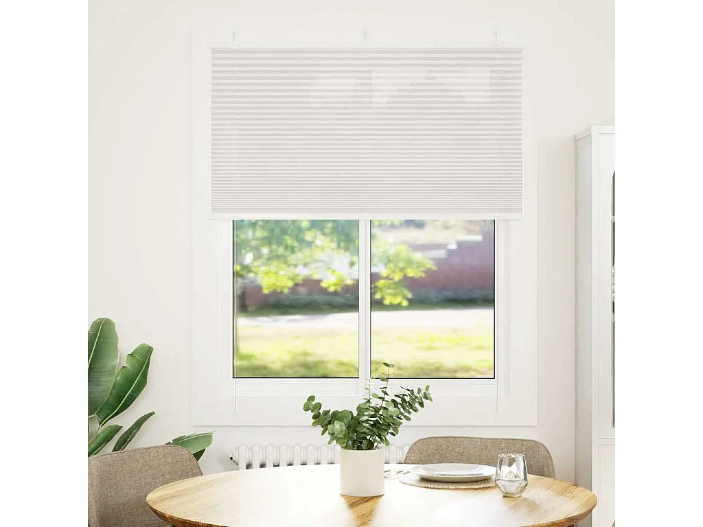 Store plissé gris clair 105x150cm largeur du tissu 104,4cm