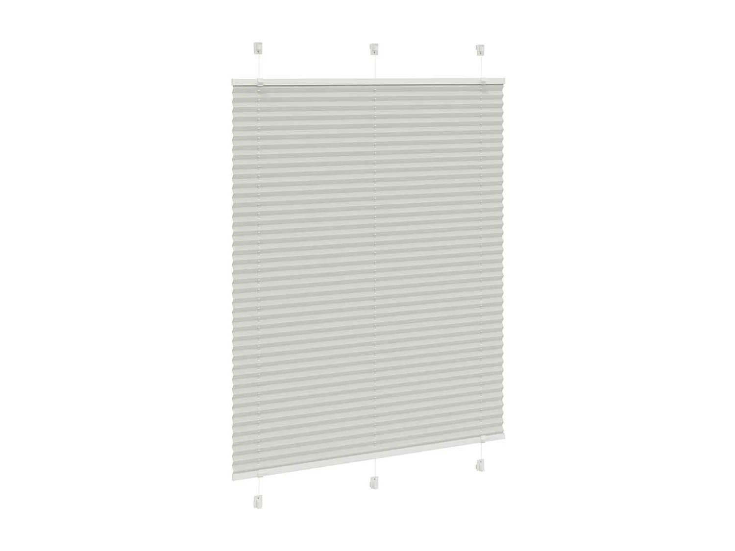 Store plissé gris clair 105x100cm largeur du tissu 104,4cm