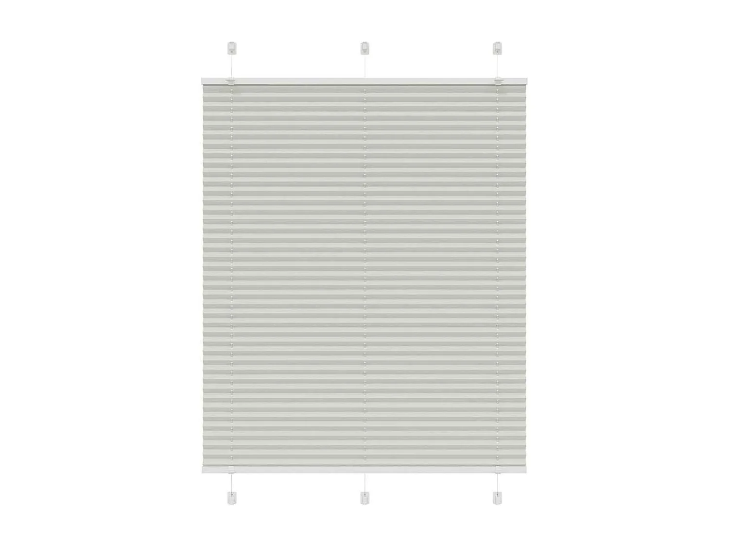 Store plissé gris clair 105x100cm largeur du tissu 104,4cm