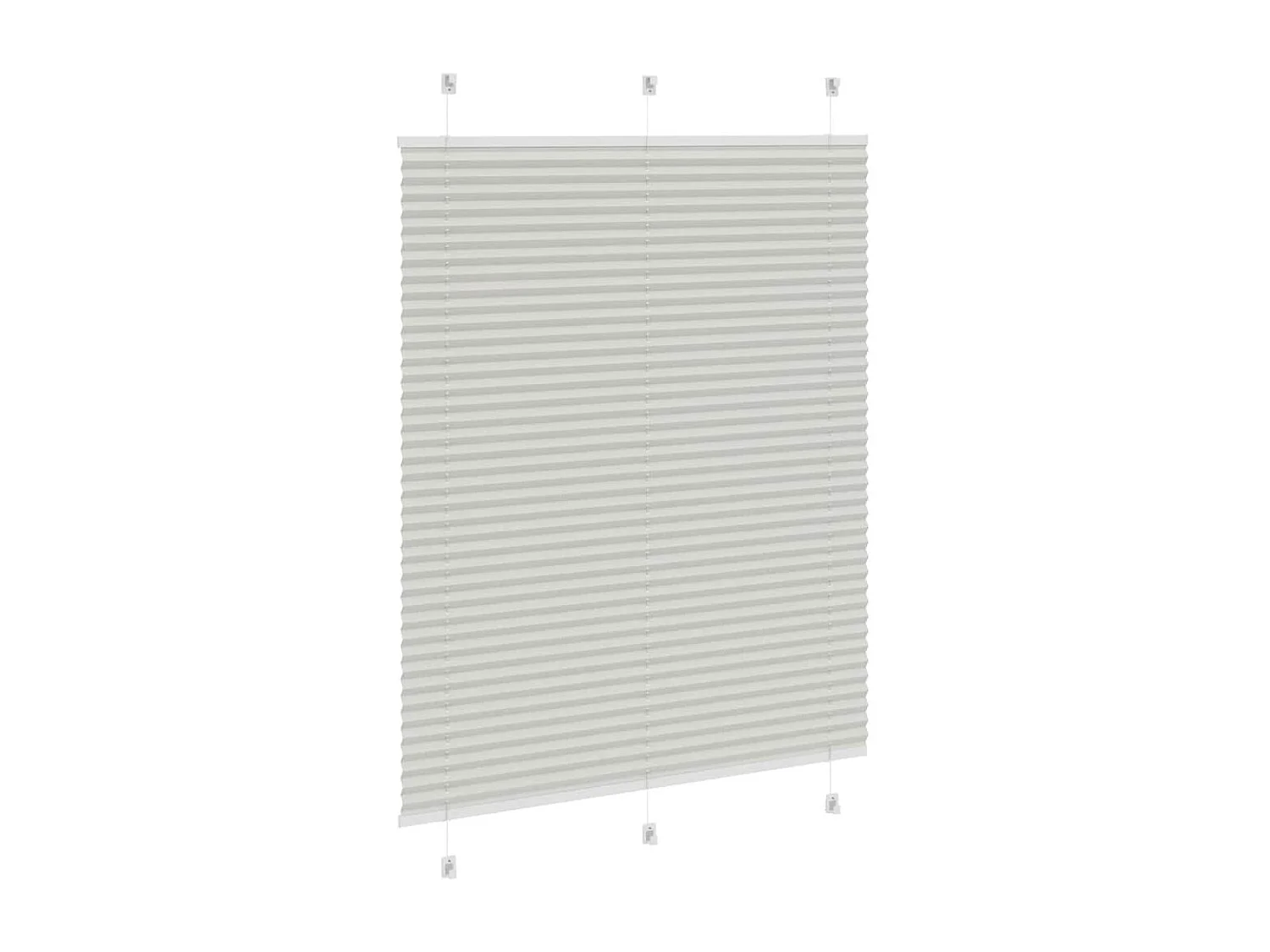 Store plissé gris clair 105x100cm largeur du tissu 104,4cm