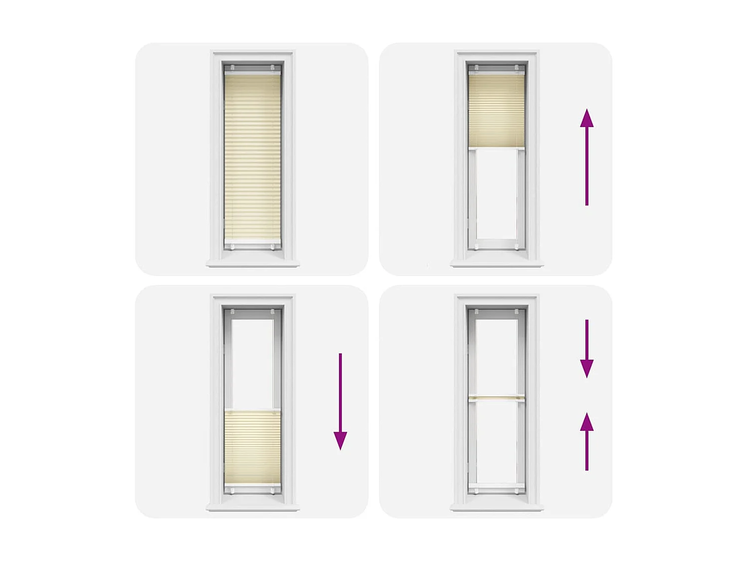 Creme Plissada Cega 40x150 cm Largura Tecido 39,4 cm Poliéster