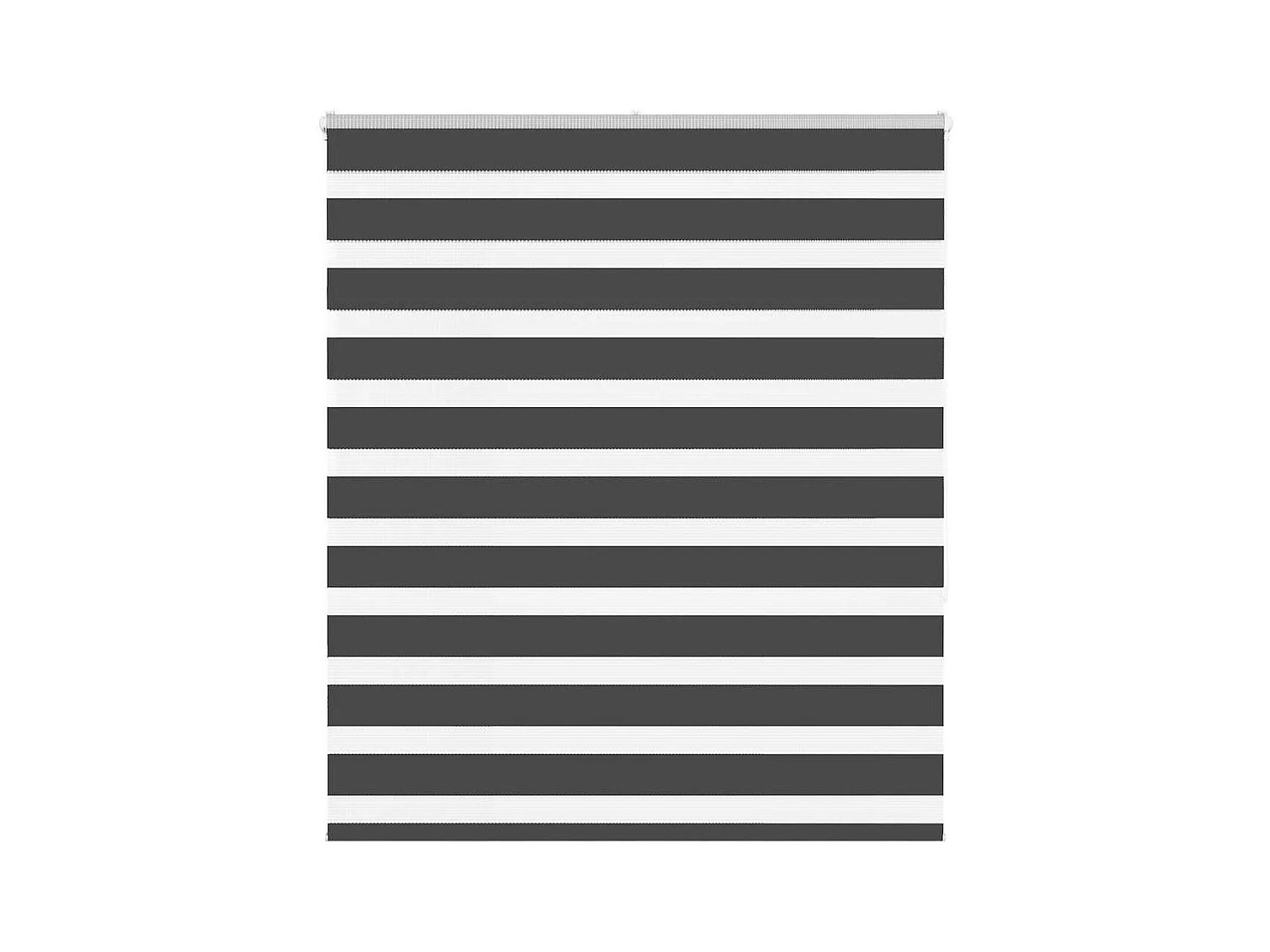 Zebra rolgordijn 130x150 cm stofbreedte 125,9 cm zwart