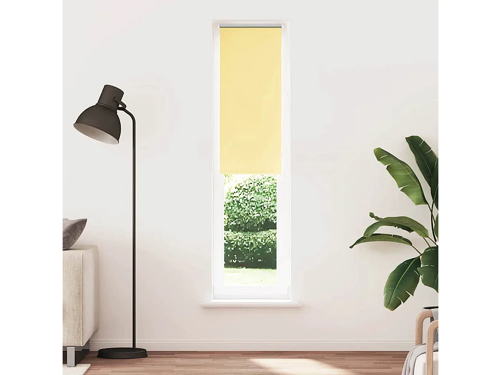 Store enrouleur occultant jaune largeur du tissu 40,7 cm