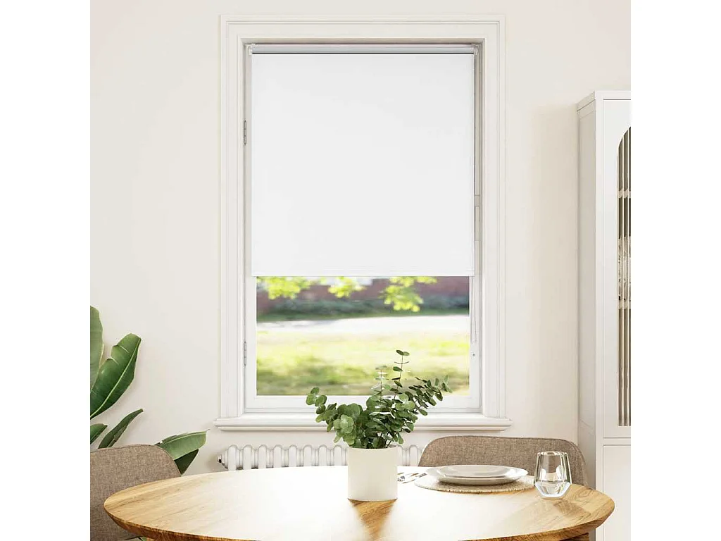 Estor Enrollable Opaco blanco 80x150 cm Tela Ancho 75,7 cm