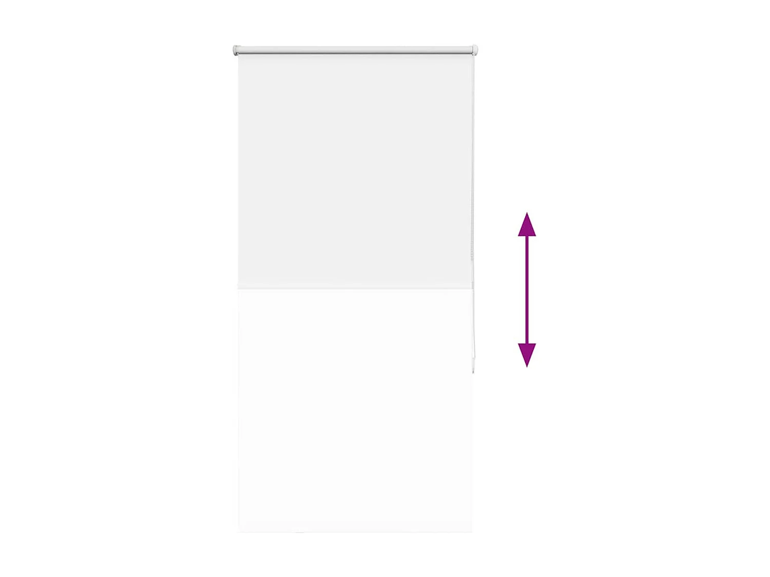 Estor Enrollable Opaco blanco 80x150 cm Tela Ancho 75,7 cm