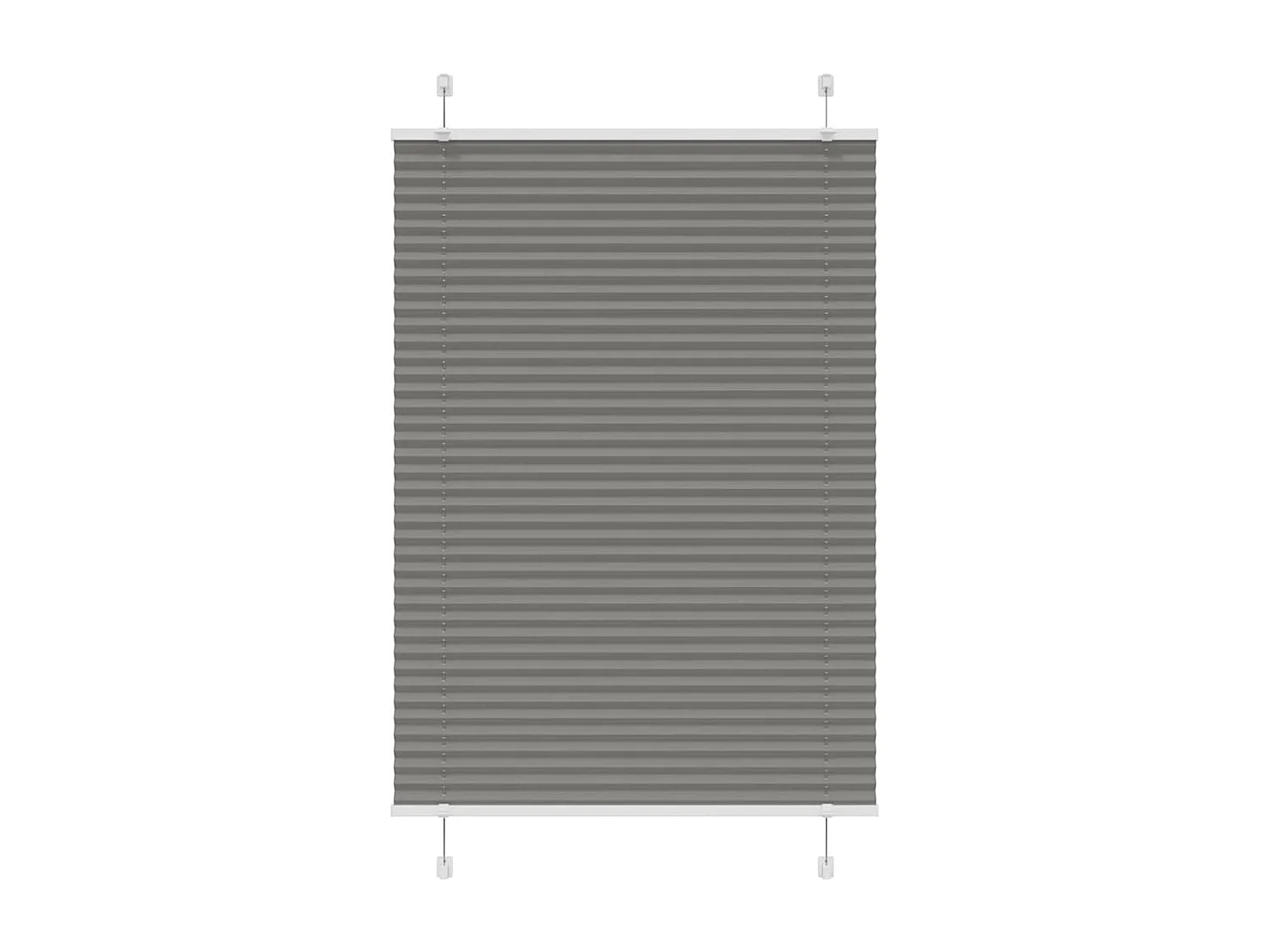 Antracite Plissada Cega 100x100 cm Largura Tecido 99,4 cm