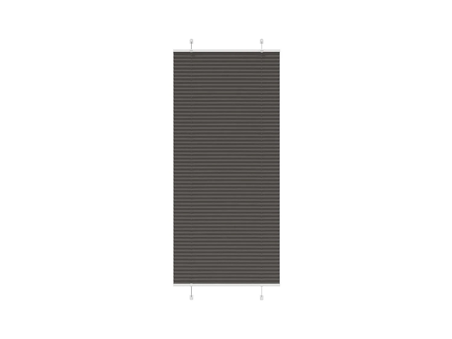 Store plissé noir 90x200 cm largeur du tissu 89,4 cm polyester
