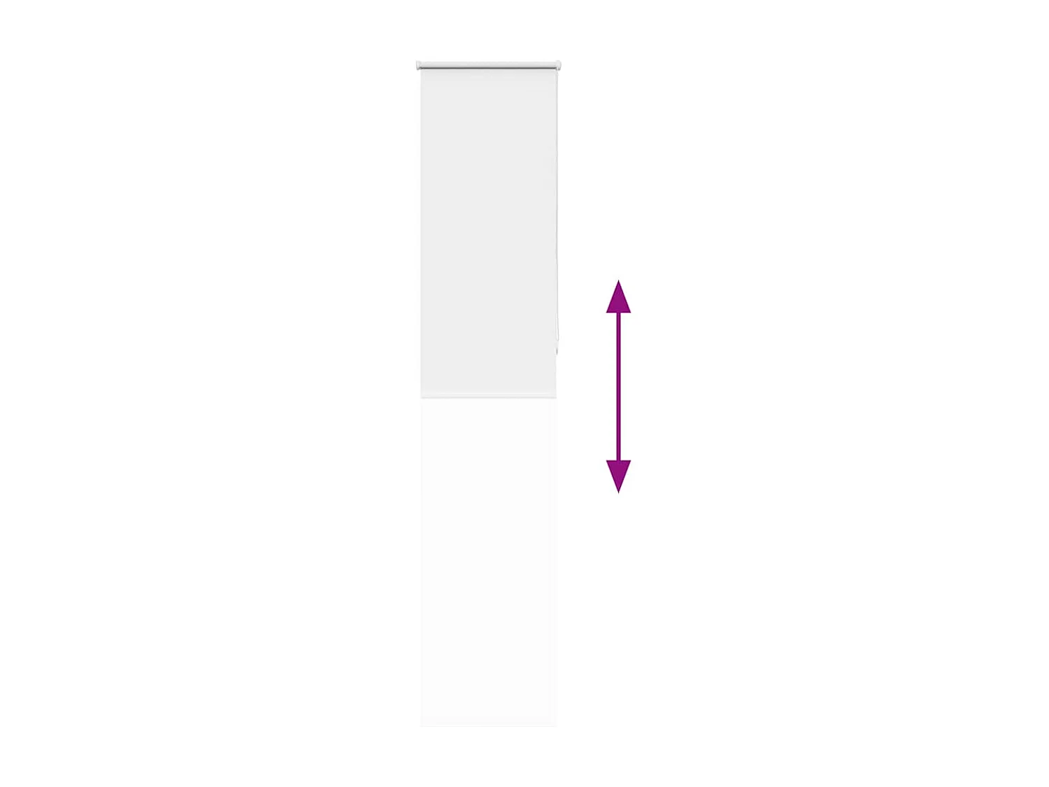 Estor Enrollable Opaco Blanco 60x230 cm Tela Ancho 55,7 cm