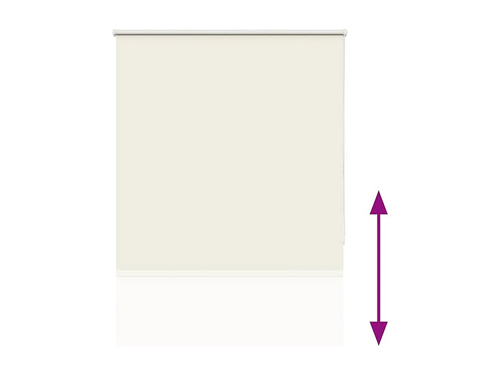 Store enrouleur occultant blanc cassé 95x210cm largeur du tissu