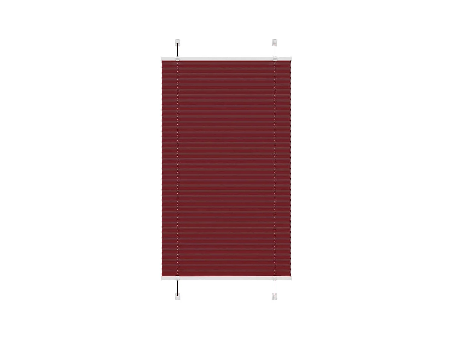 Store plissé rouge bordeaux 75x100 cm largeur du tissu 74,4 cm