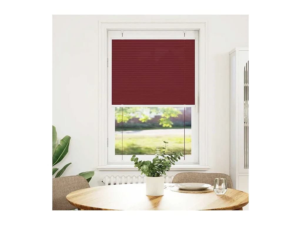 Store plissé rouge bordeaux 75x100 cm largeur du tissu 74,4 cm