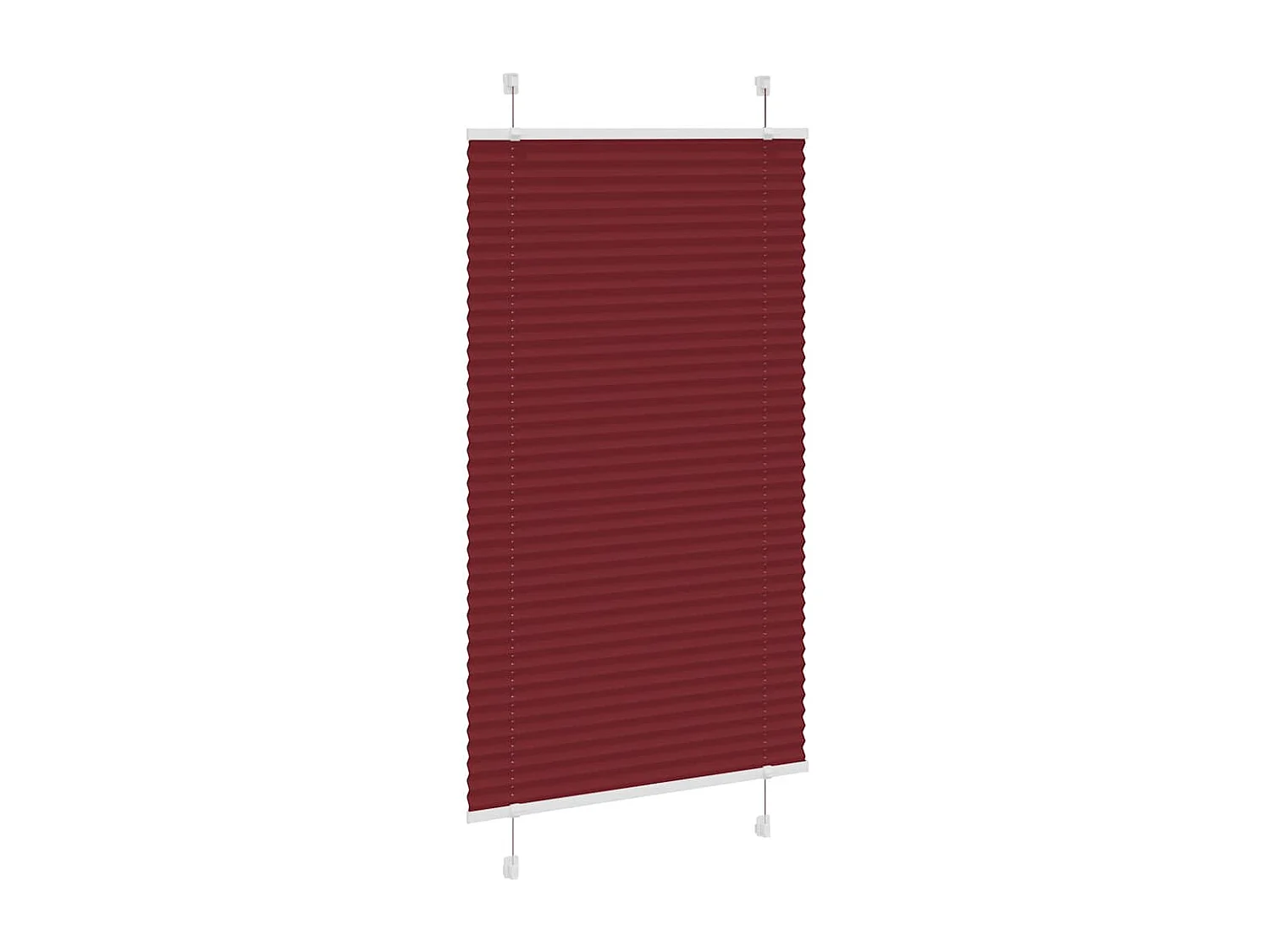 Store plissé rouge bordeaux 75x100 cm largeur du tissu 74,4 cm