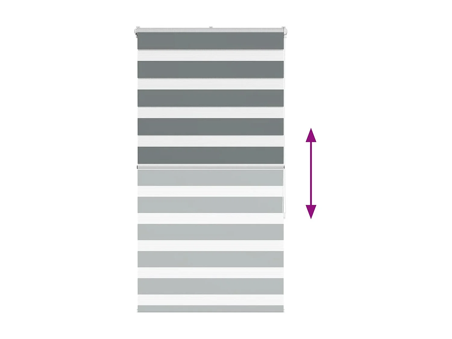 Store zèbre gris foncé largeur du tissu 85,9 cm polyester