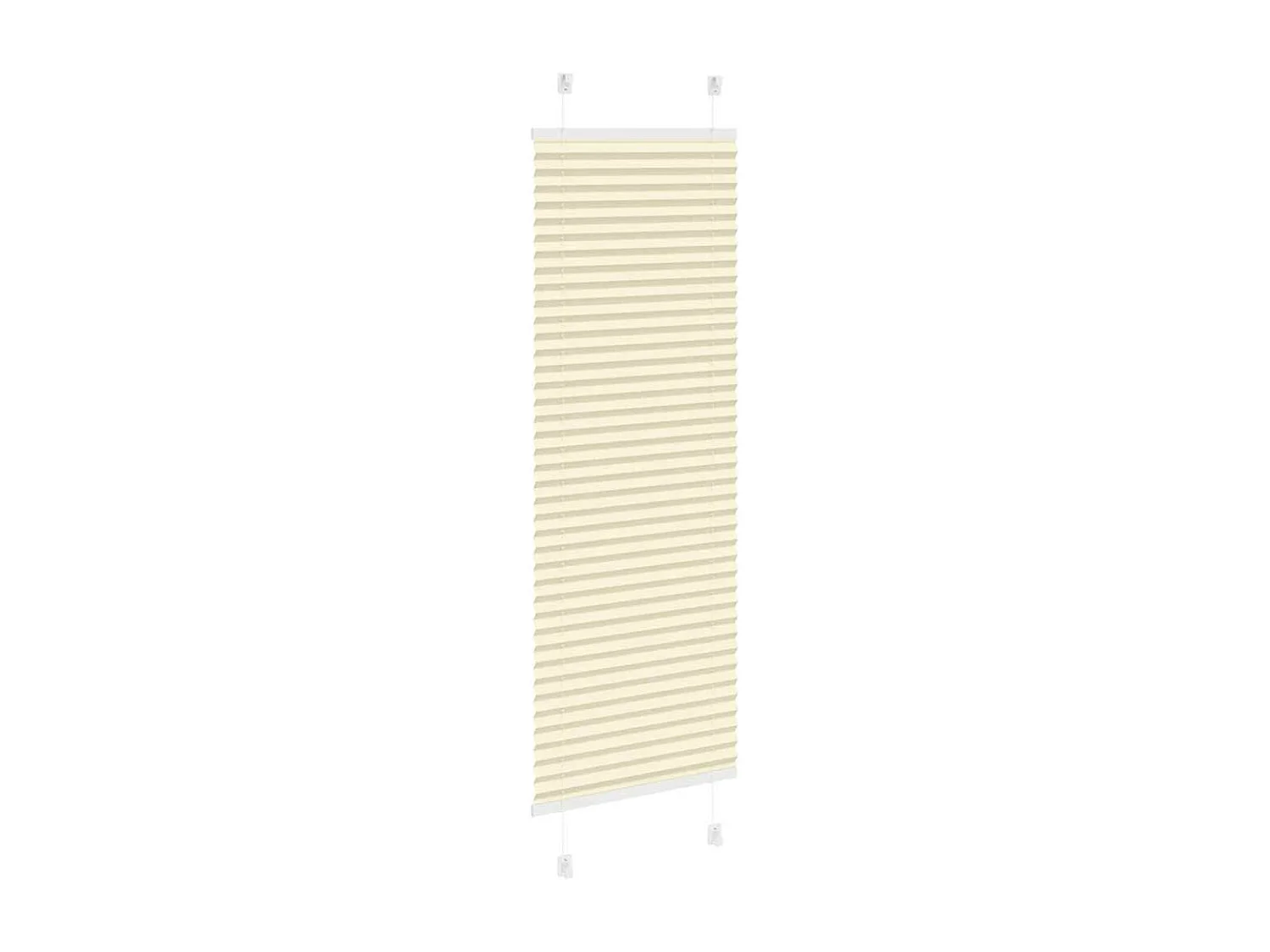 Plissé rolgordijn 50x100 cm stofbreedte 49,4 cm polyester crème