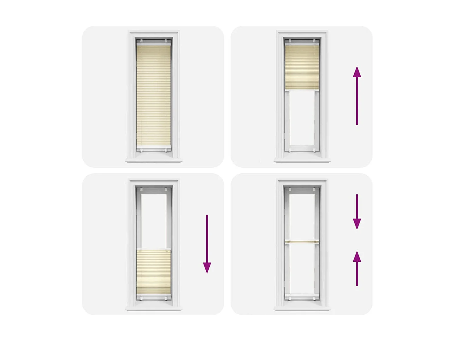 Store plissé crème 50x100 cm largeur du tissu 49,4 cm polyester