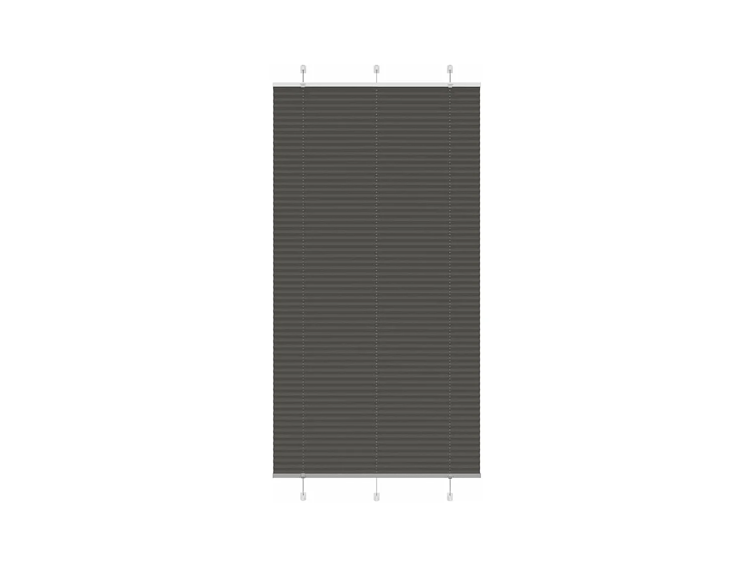 Store plissé noir 110x200 cm largeur du tissu 109,4cm polyester