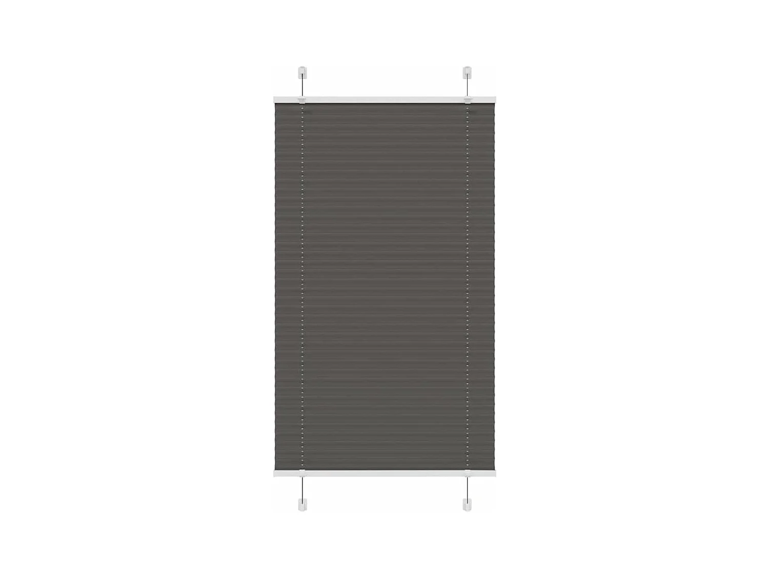 Plissé rolgordijn 80x100 cm stofbreedte 79,4 cm polyester zwart
