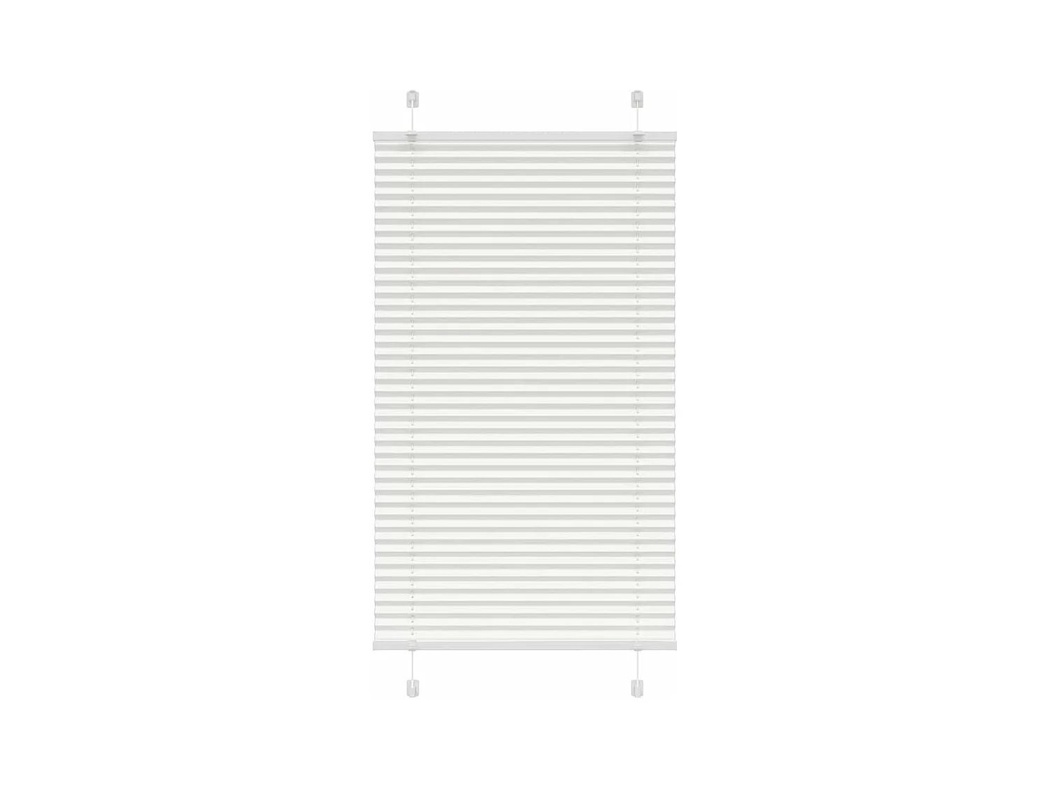 Plissé rolgordijn 75x100 cm stofbreedte 74,4 cm polyester wit