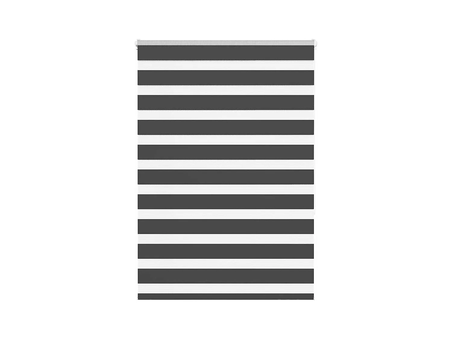 Zebra rolgordijn 110x150 cm stofbreedte 105,9 cm zwart