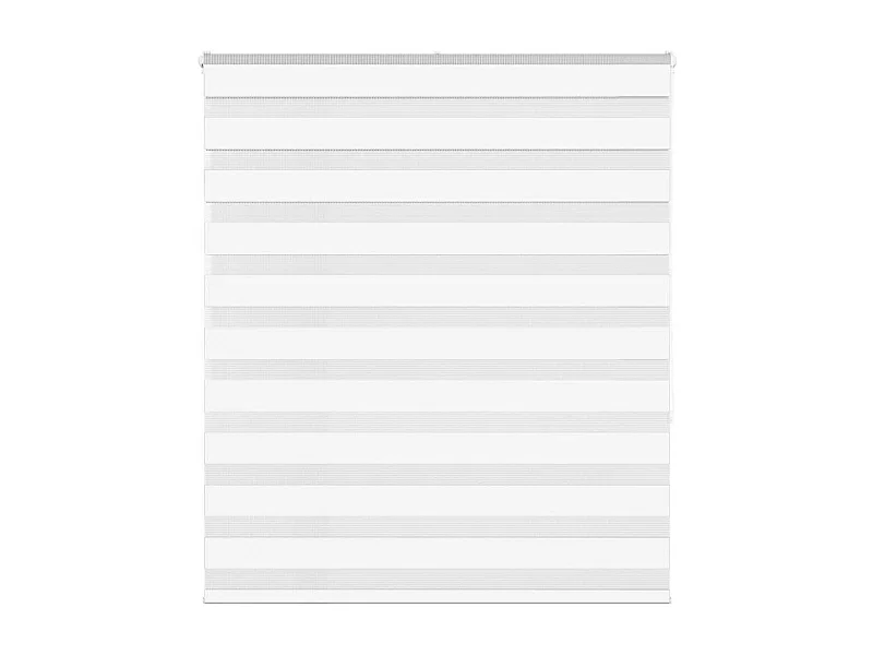 Store zèbre blanc 125x150 cm largeur du tissu 120,9cm polyester