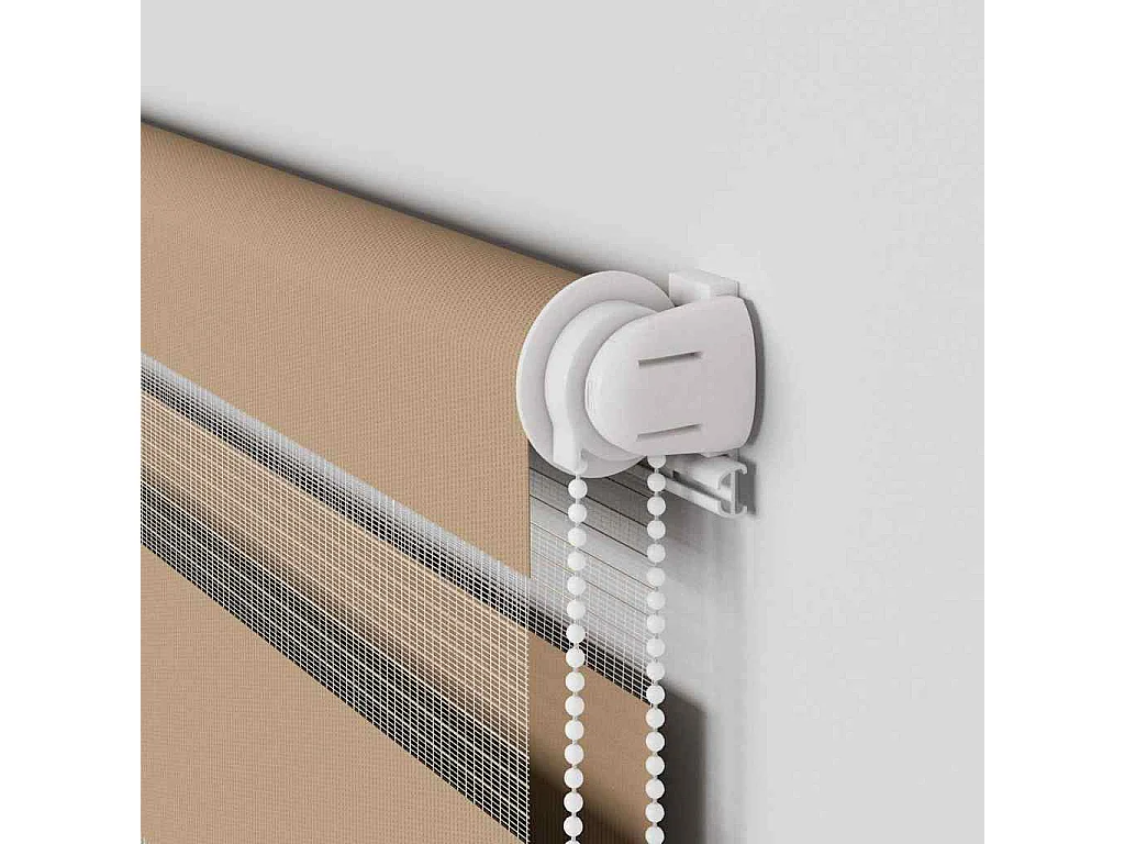 Store zèbre marron sable largeur du tissu 155,9 cm polyester