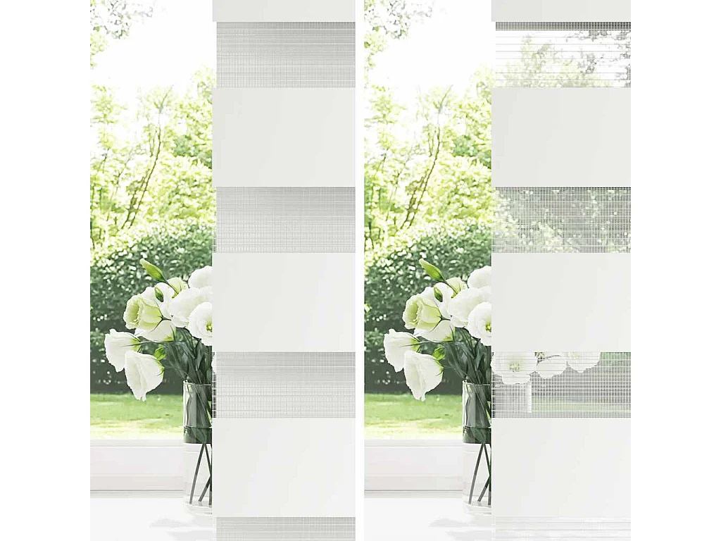 Store zèbre blanc 140x150 cm largeur du tissu 135,9cm polyester