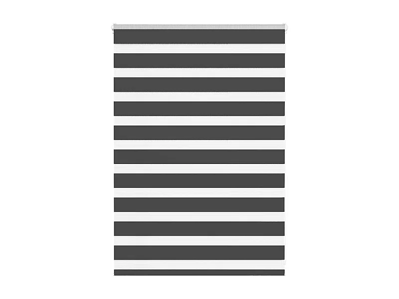 Store zèbre noir 100x100 cm largeur du tissu 95,9 cm polyester