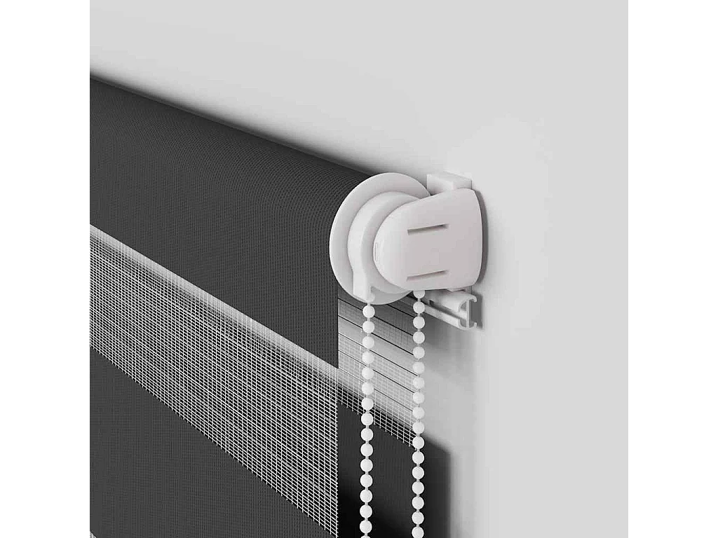 Store zèbre noir 100x100 cm largeur du tissu 95,9 cm polyester