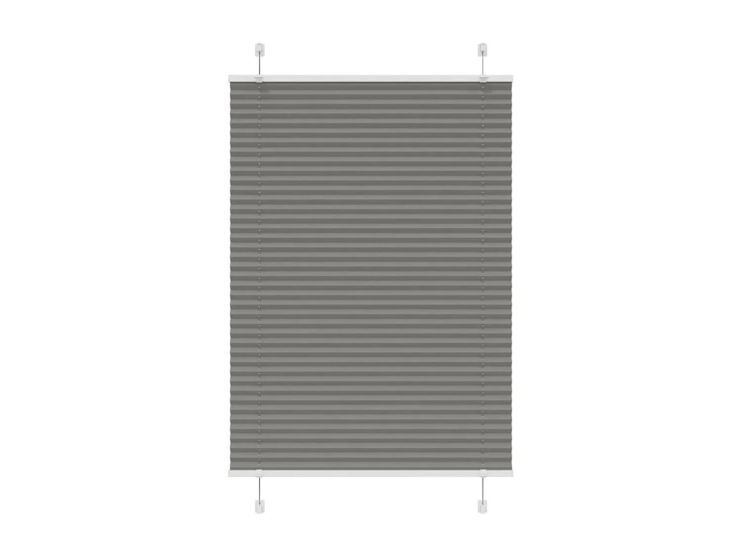 Antracite Plissada Cega 85x150 cm Largura Tecido 84,4 cm