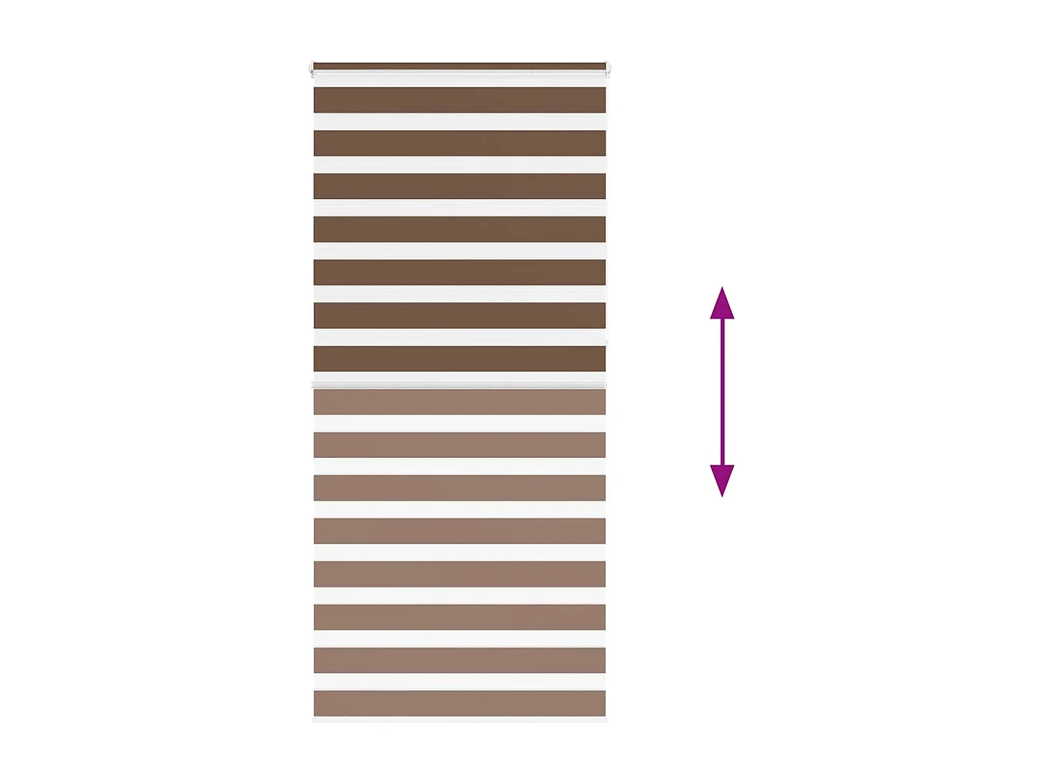 Store zèbre marron 110x230cm largeur du tissu 105,9cm polyester