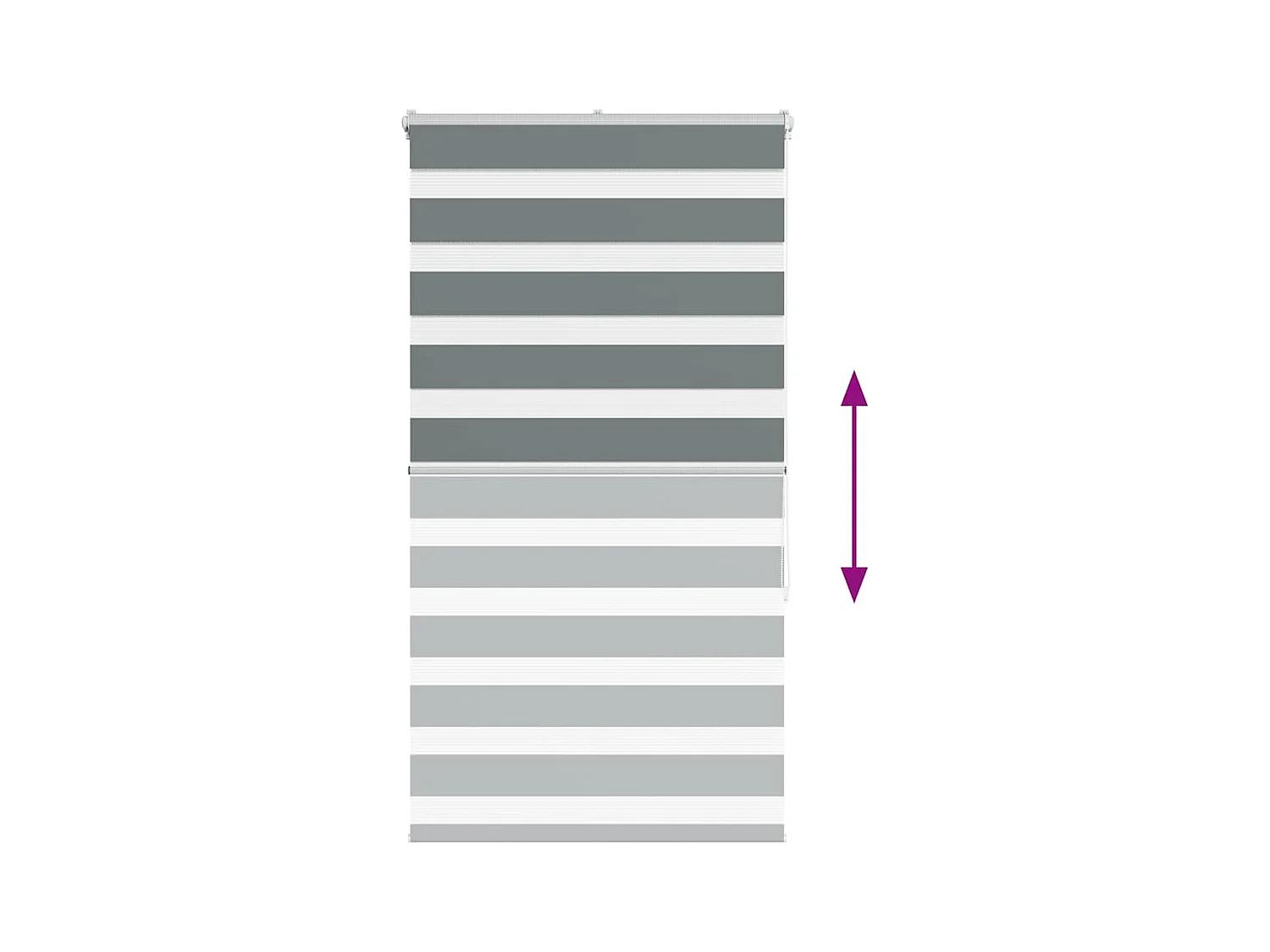 Store zèbre gris foncé largeur du tissu 75,9 cm polyester