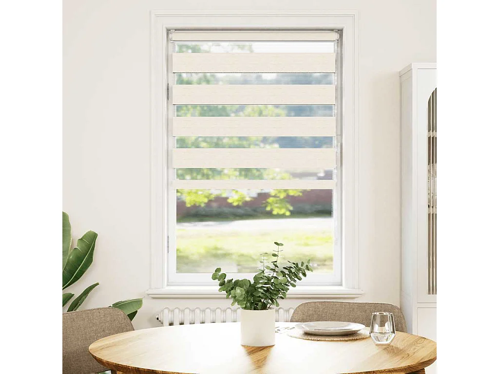 Estor cebra beige mármol tejido ancho 80,9 cm poliéster