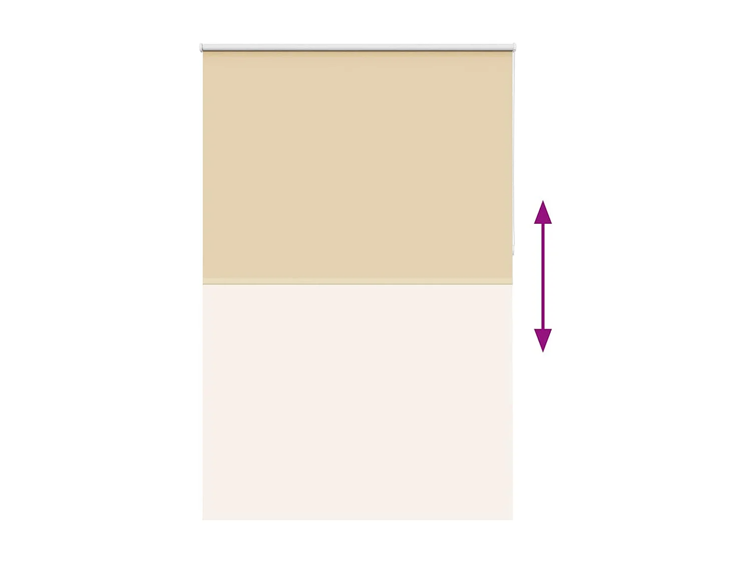 Estor Enrollable Opaco Beige 160x210 cm Tela Ancho 156,6 cm