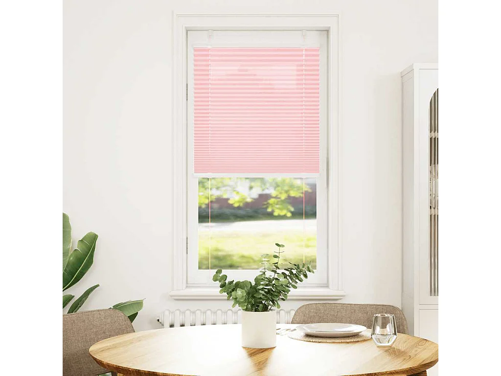 Store plissé rose 65x100 cm largeur du tissu 64,4 cm polyester