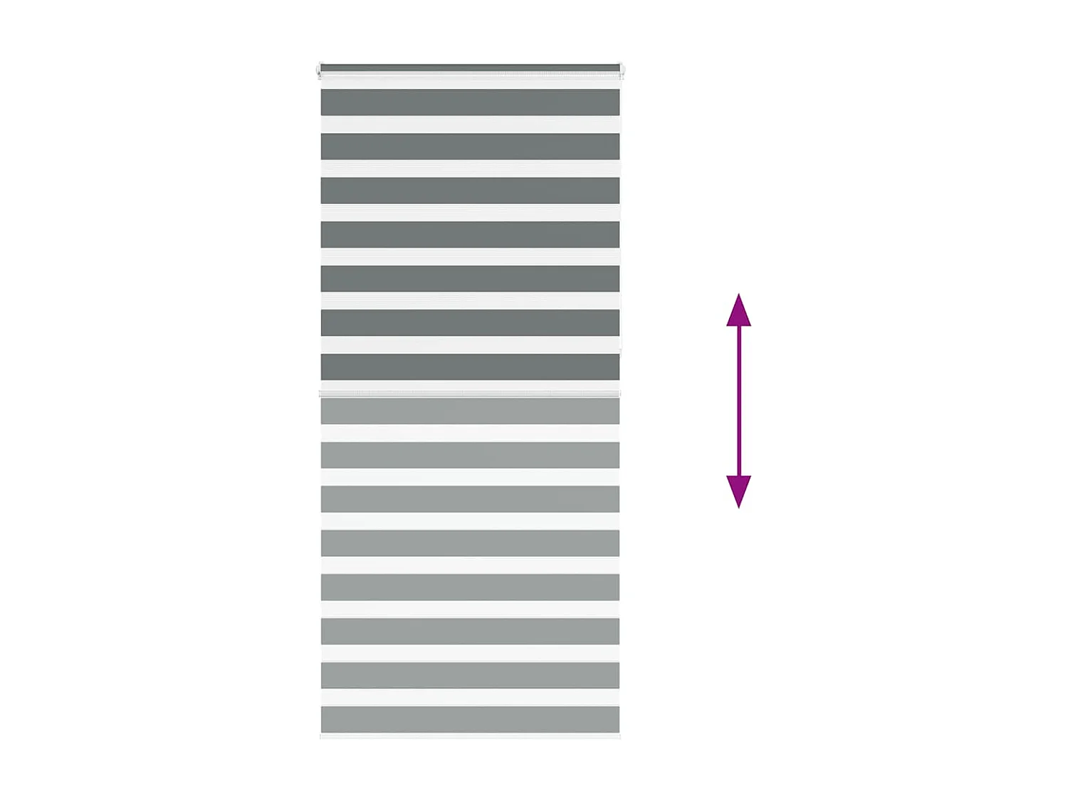 Store zèbre gris foncé largeur du tissu 90,9 cm polyester